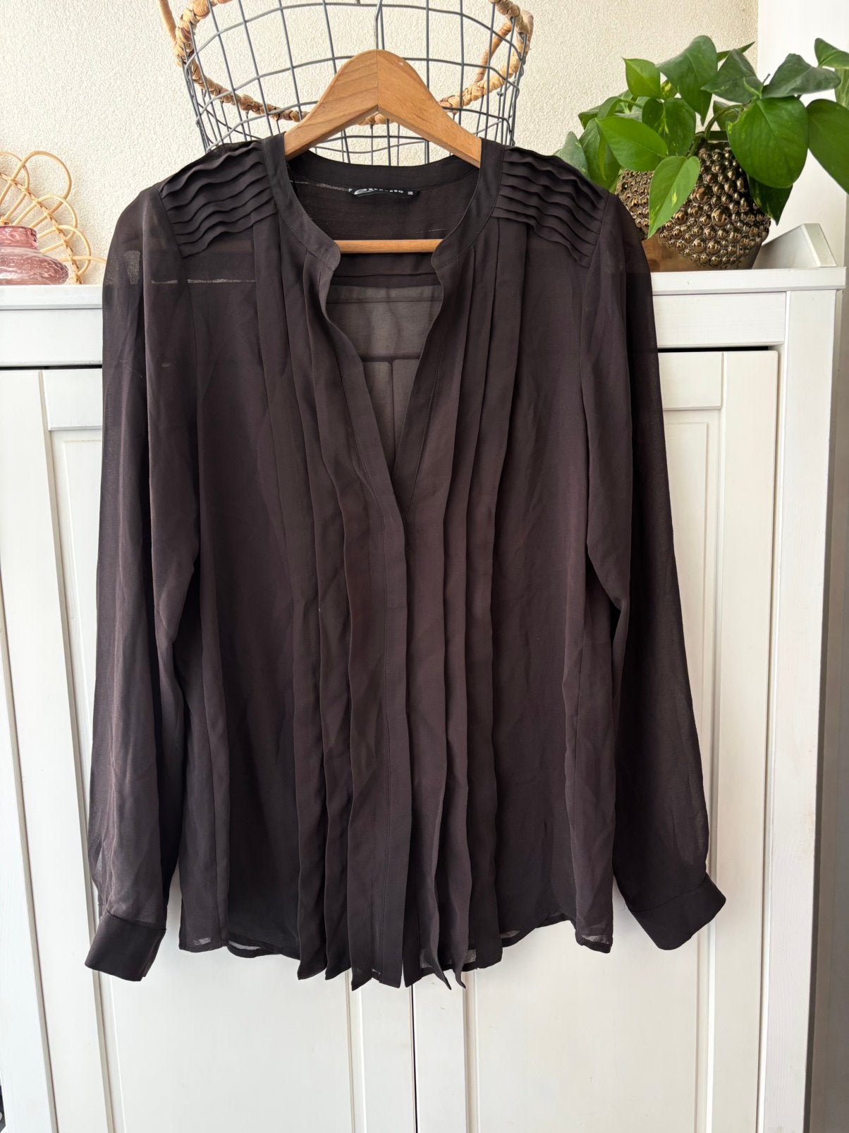 Bruine blouse Expresso maat 38, Ophalen of Verzenden, Zo goed als nieuw, Maat 38/40 (M), Bruin