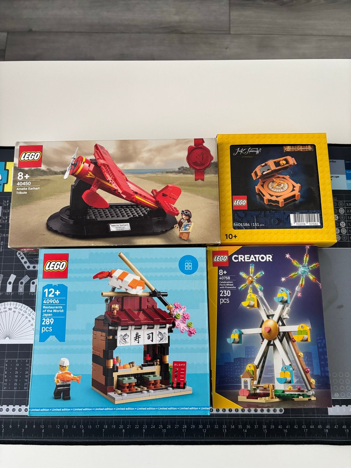 LEGO Sets: Amelia Earhart, Sushi, Kompas, Kermisattractie, Ophalen of Verzenden, Nieuw, Overige merken