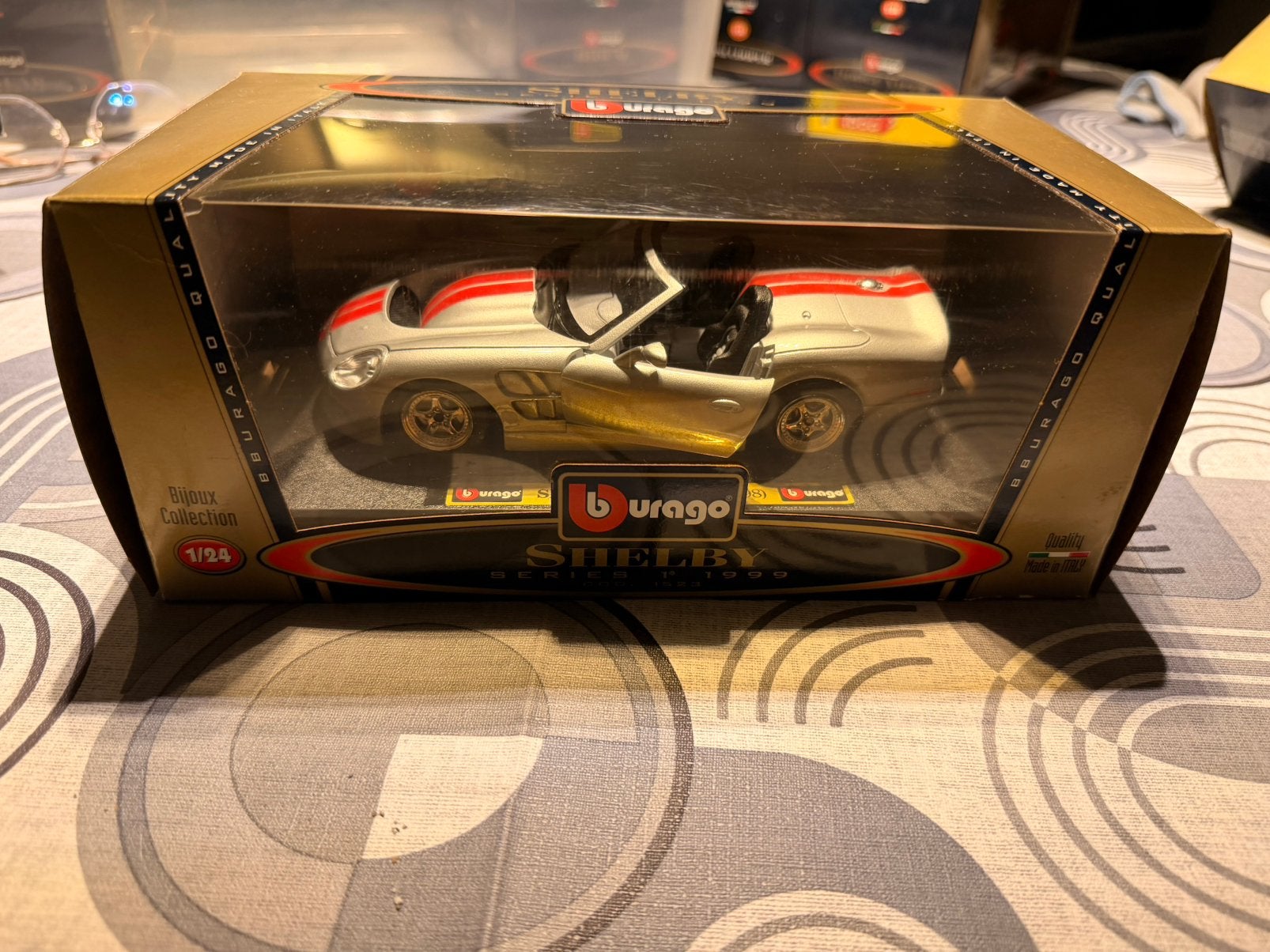 Modelauto shelby series 1 1998, Ophalen of Verzenden, Zo goed als nieuw, Auto, Bburago