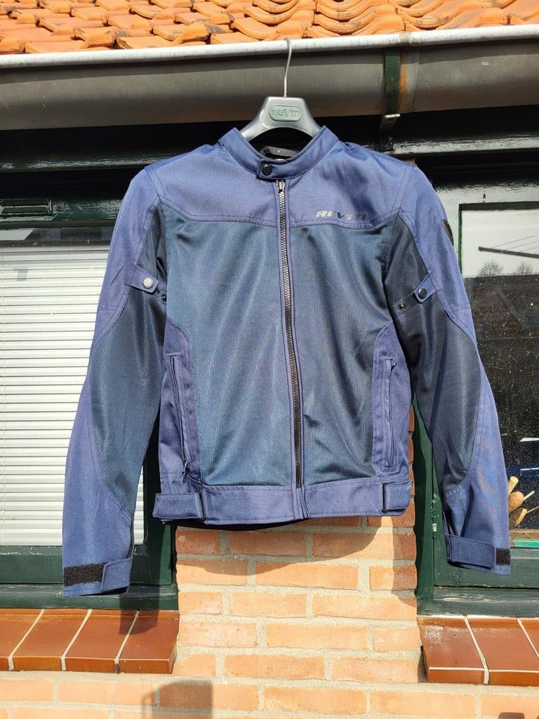 Zomer jack motor blauw maat L, Motoren, Ophalen, REV'IT!, Jas | textiel, Heren