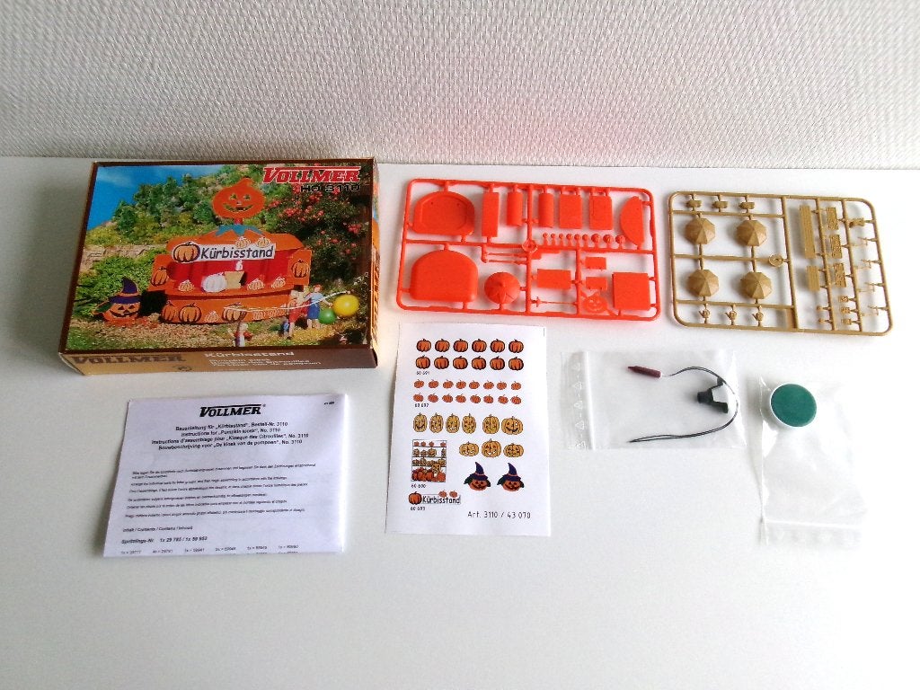 Vollmer H0 3110 Pompoen Kiosk Bouwpakket, Hobby en Vrije tijd, Overige merken, Wisselstroom, Brug, Tunnel of Gebouw, Ophalen of Verzenden