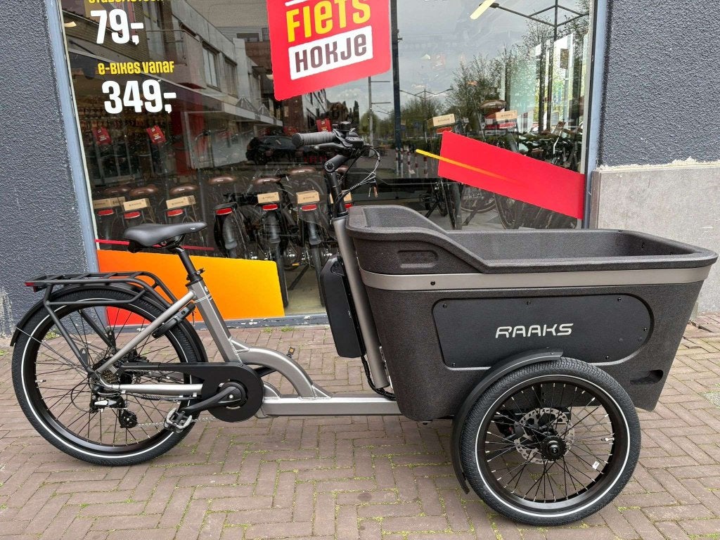 Fietshokje Hoofddorp: Raaks Rover Elektrische Bakfiets 3W, 4 kinderen of meer, Huif, Niet ingevuld, Nieuw