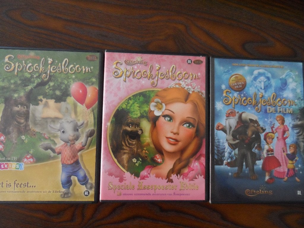 DVD's Efteling Sprookjesboom 3 X, Avontuur, Alle leeftijden, Ophalen of Verzenden, Zo goed als nieuw