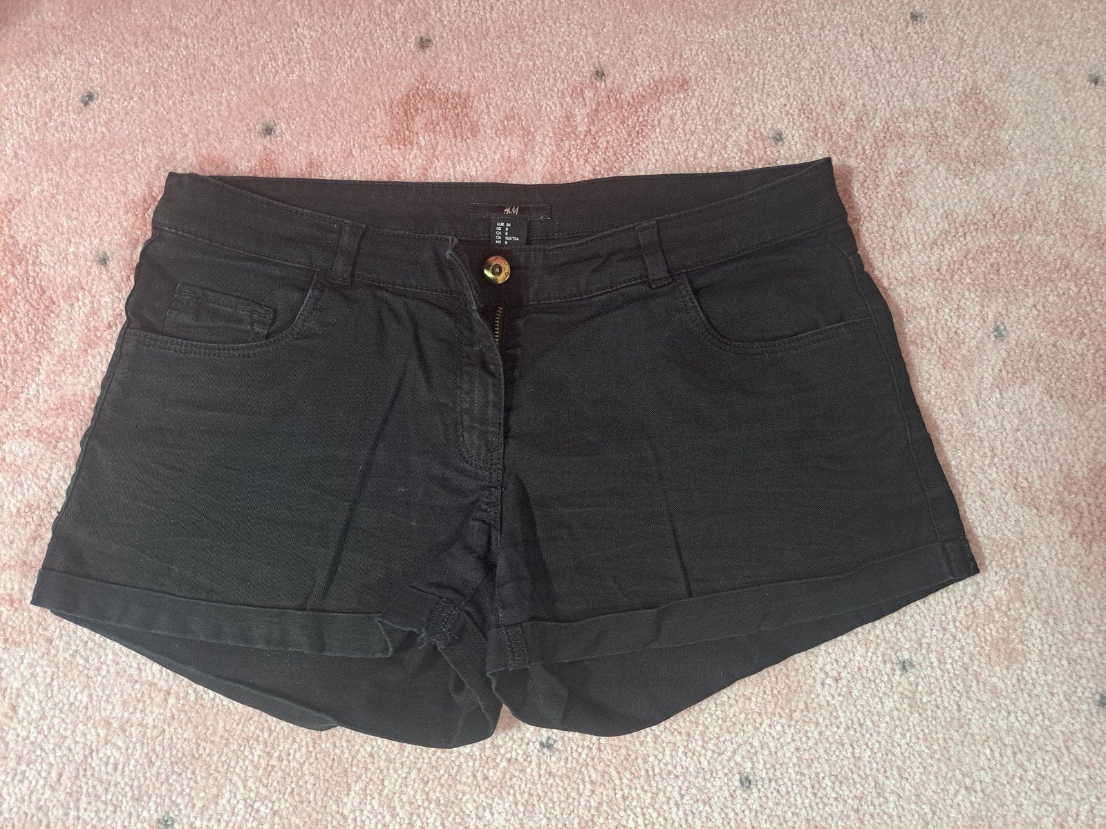 Zwarte korte broek van H&M, maat 38 M, Maat 38/40 (M), H&M, Kort, Zwart