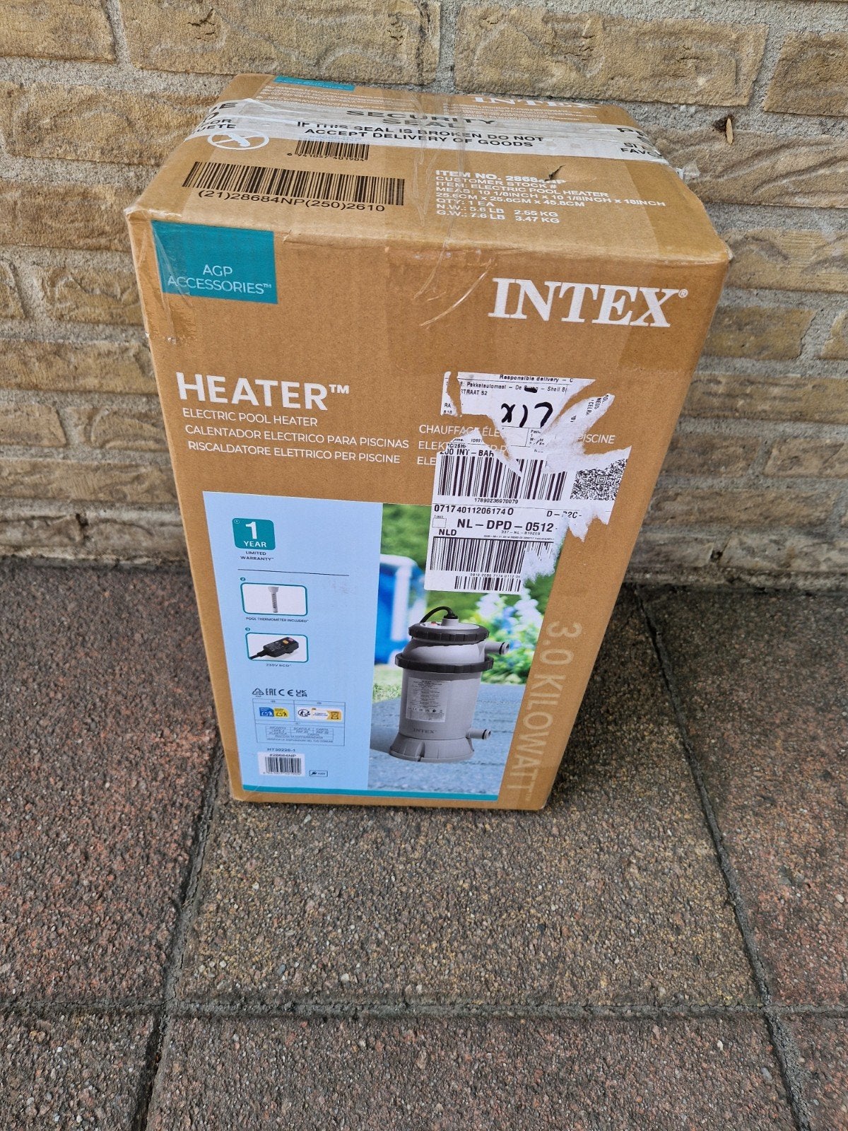 INTEX Elektrische Zwembadverwarmer, Ophalen, Minder dan 80 cm, Rond, 300 cm of meer