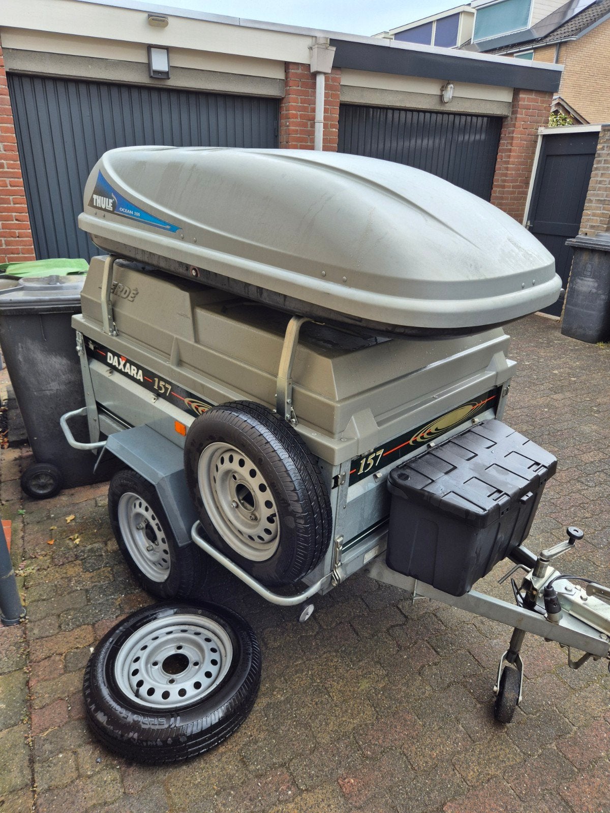 Daxara 157 bagagewagen /aanhanger /vakantiekar, Ophalen, Gebruikt