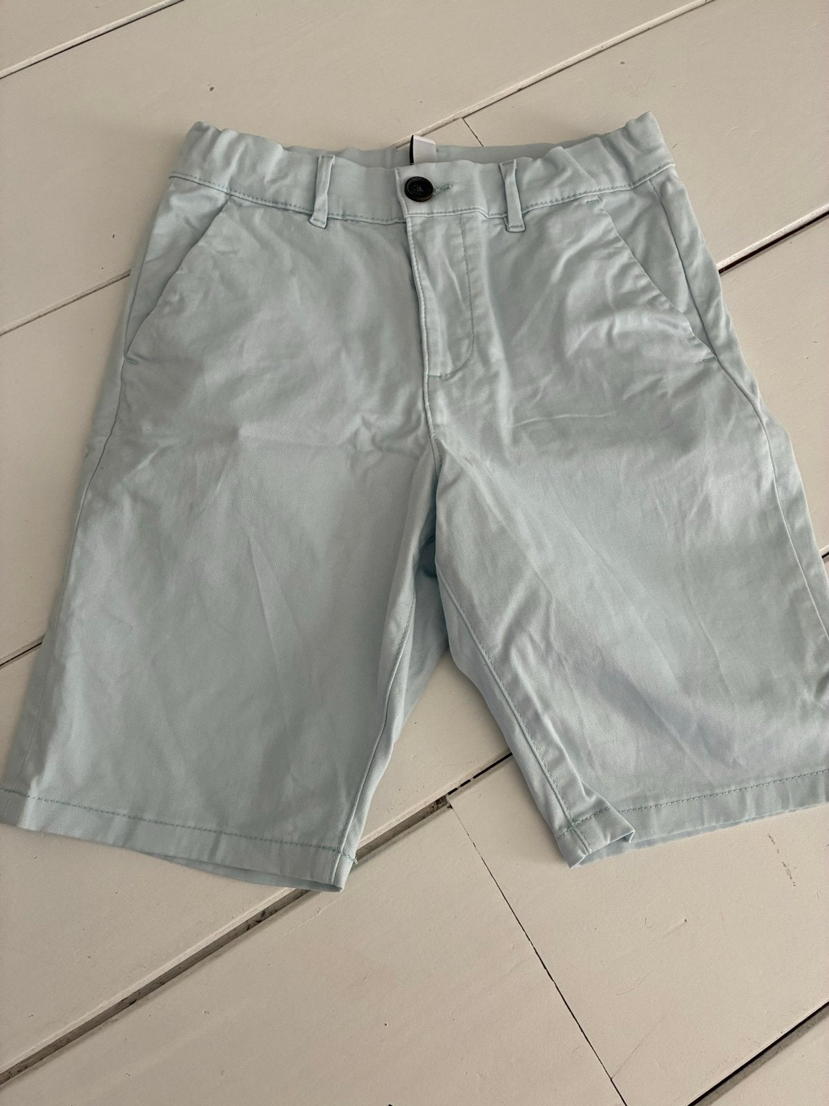 Lichtblauwe korte broek maat 164 WE, Ophalen of Verzenden, Gebruikt, Jongen, Broek