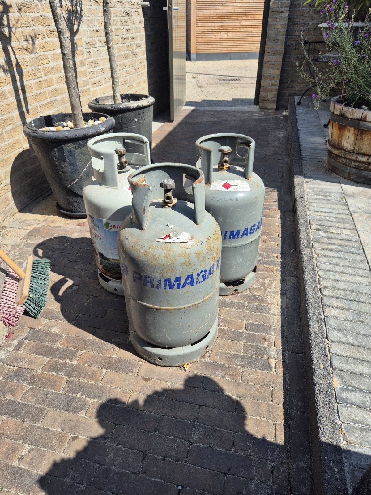 3 gasflessen (Primagaz/Antargaz), Ophalen, Gebruikt, Primagaz, Antargaz