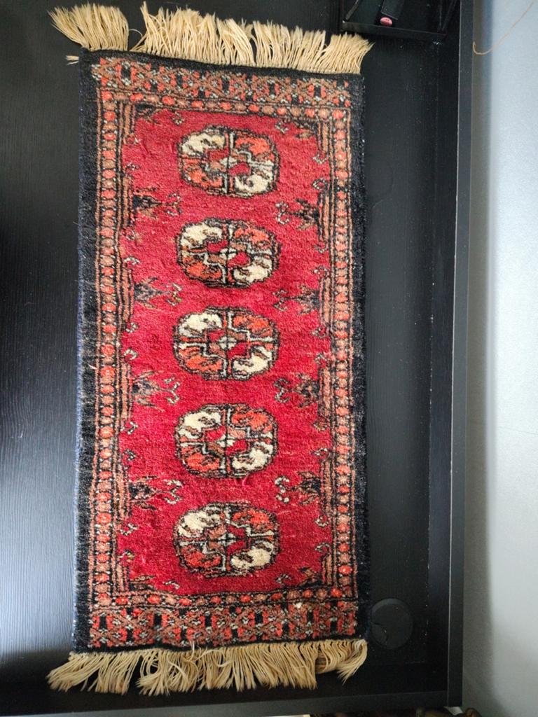 Vintage Rood Oosters Tapijtje - Handgeweven, 50 tot 100 cm, Ophalen of Verzenden, Rechthoekig, Oosters, Vintage, Traditioneel