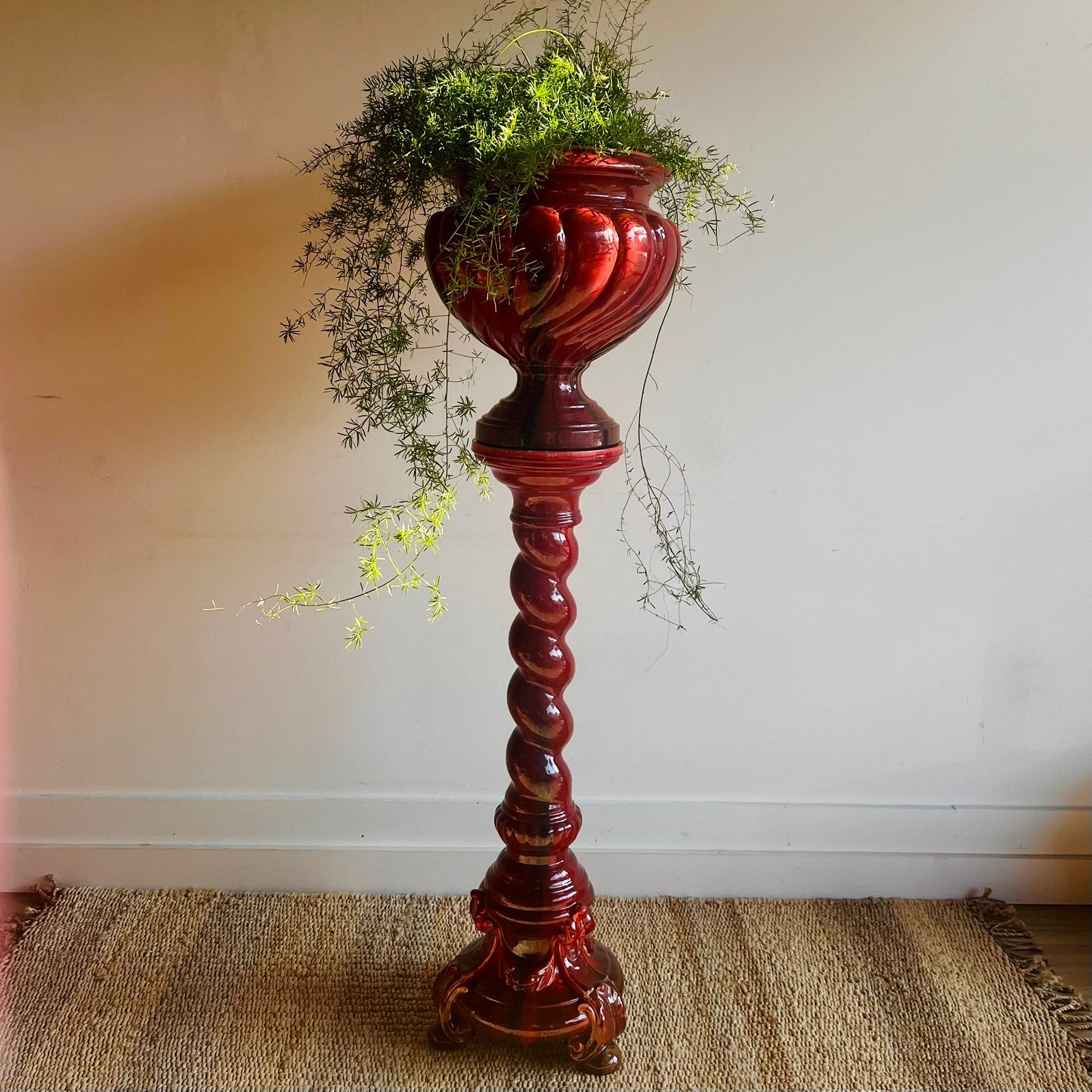 Antieke Art Nouveau Majolica Piedestal zuil, Antiek en Kunst, Antiek | Keramiek en Aardewerk, Ophalen