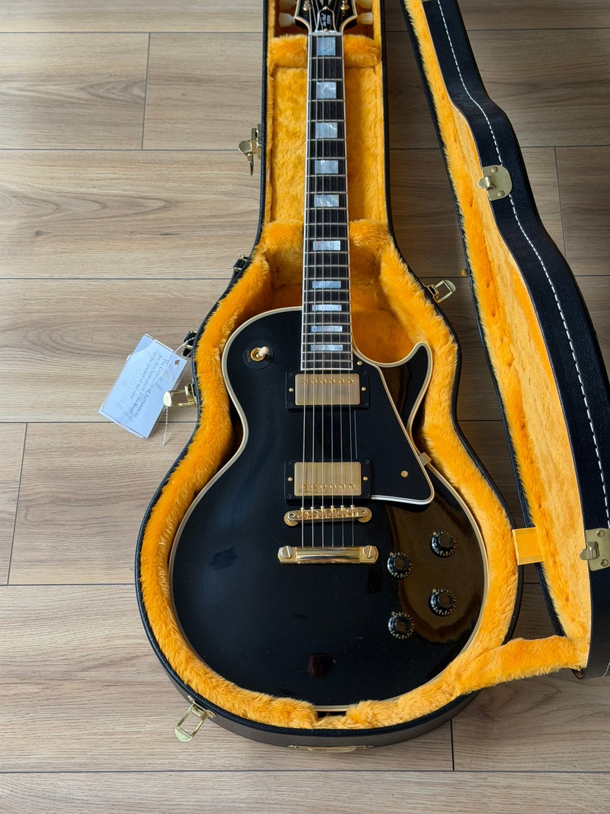 Gibson 1957 Les Paul Custom Reissue, Ebony Black Beauty Demo, Muziek en Instrumenten, Snaarinstrumenten | Gitaren | Elektrisch