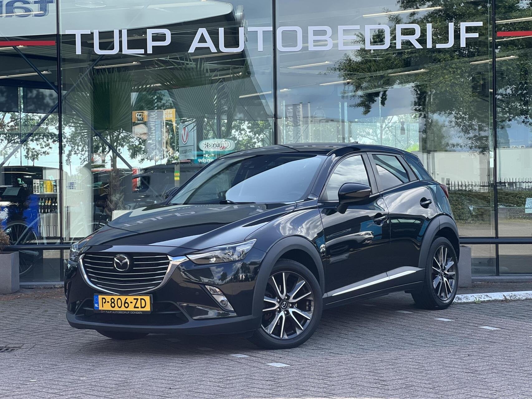 Mazda CX-3 2.0 SkyActiv-G 120 GT-M Automaat Clima Cruise PDC, Auto's, 4 cilinders, Zwart, SUV of Terreinwagen, 1170 kg