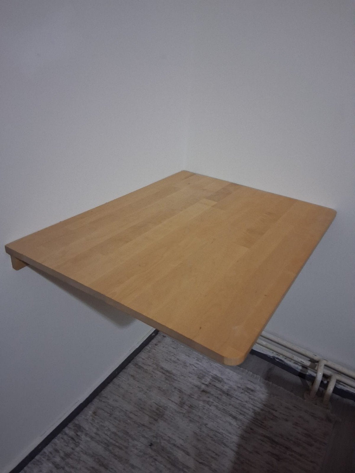 Handige opklapbare wandtafel van licht hout, Huis en Inrichting, Ophalen, Gebruikt, 50 tot 100 cm, Modern, Functioneel