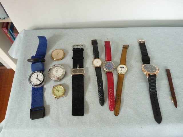 diverse oude horloges die het niet meer doen., Overige merken, Staal, Gebruikt, Polshorloge
