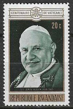 Rwanda 1970 - Yvert 401 - Paus Joannes XXIII (PF), Verzenden, Overige landen, Postfris