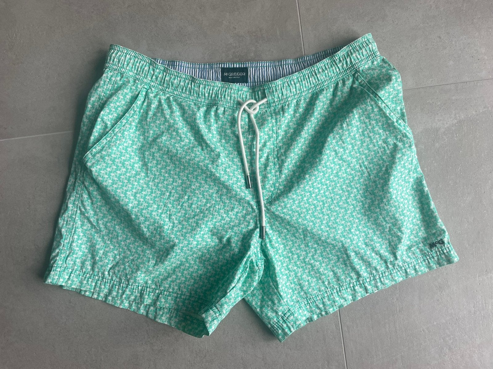 Tropical McGregor Zwembroek, L, Mintgroen, Flamingo’s, Ophalen of Verzenden, Maat 52/54 (L), Groen, Zwemshort
