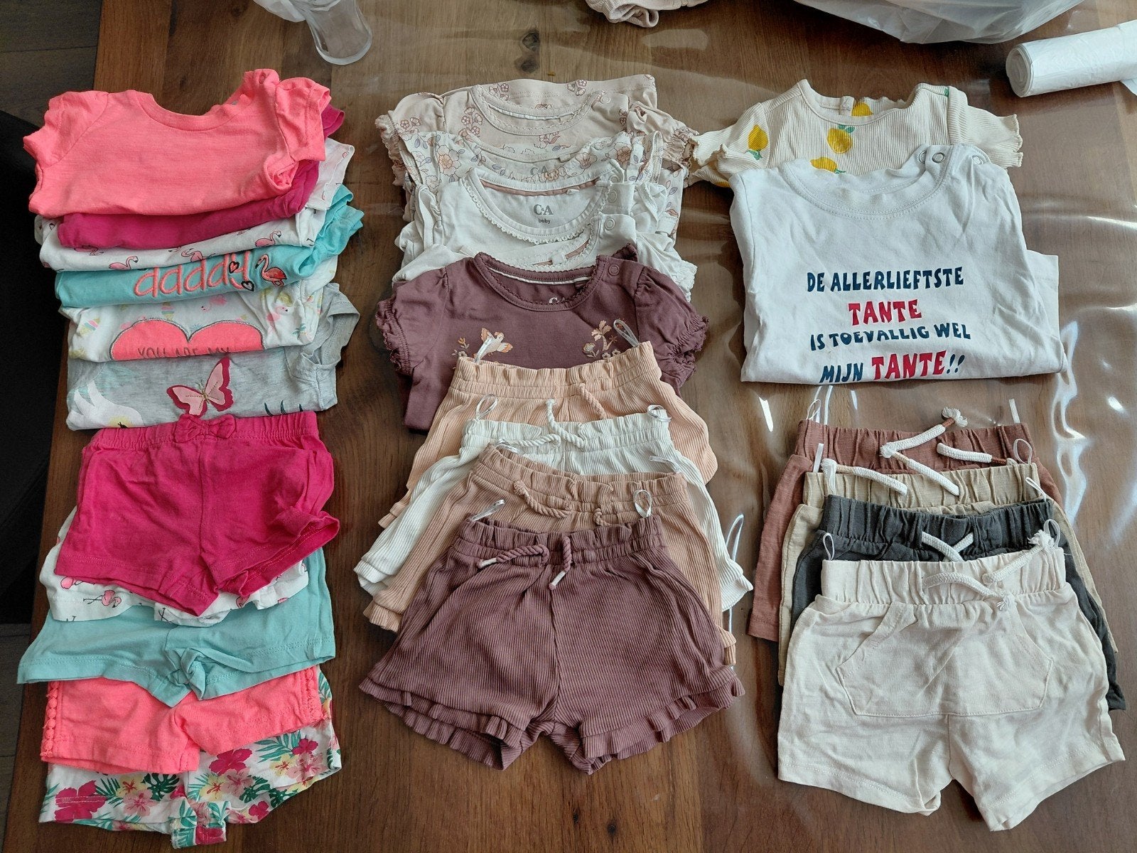 Babykleding pakket maat 62: zomerse set met haarbandjes, Ophalen of Verzenden, Gebruikt, Primark, C&A, Meisje