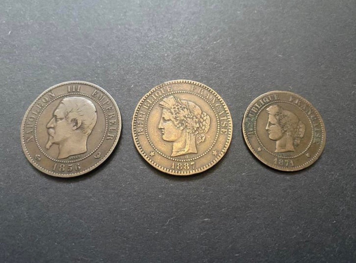 Lot Munten Frankrijk, Begin 1850-1899, Ophalen of Verzenden, Frankrijk