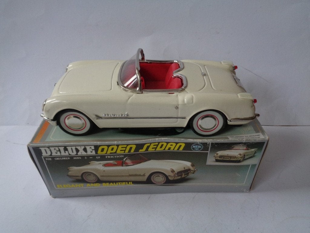 Oude blikken Chevrolet Corvette Cabriolet met doos, MF317, Ophalen of Verzenden, Zo goed als nieuw