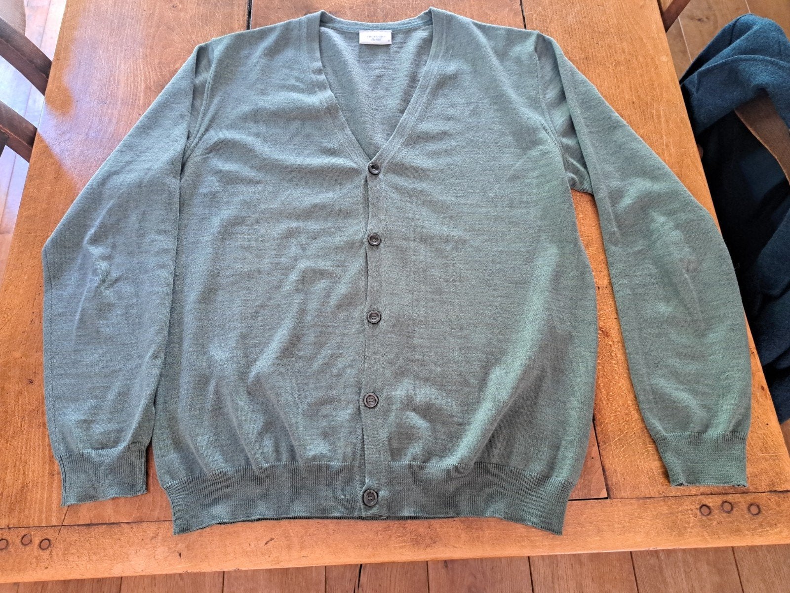 zachtgroen wollen vest Profuomo M, Ophalen of Verzenden, Zo goed als nieuw, Maat 52/54 (L), Groen