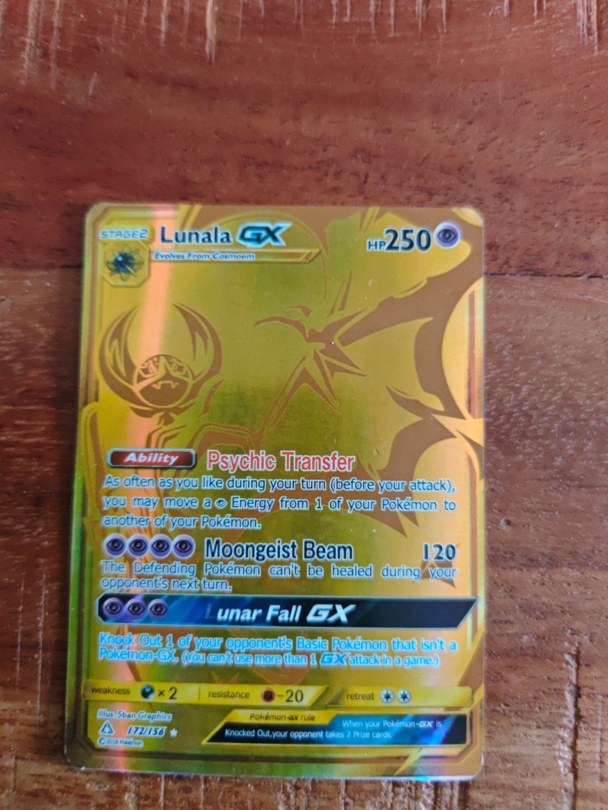Pokémon Lunala GX & Solgaleo GX kaarten met hoesjes, Ophalen of Verzenden, Zo goed als nieuw, Losse kaart, Foil