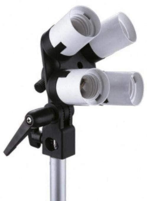 Falcon Eyes Lamphouder LH-4E27LS 4 x E27 met Tilting Bracket, Lamp of Flitsset, Falcon Eyes, Ophalen of Verzenden, Eiberstraat 9 te Dokkum