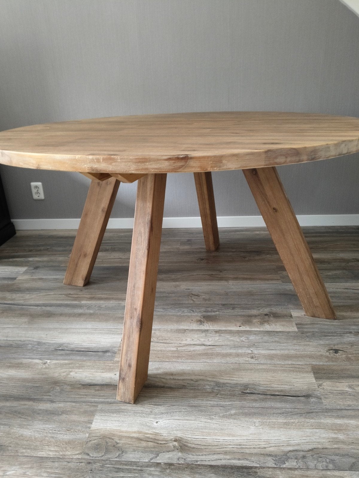 Eettafel rond XXL  massief, Tuin en Terras, Tuintafels, Ophalen, Rond