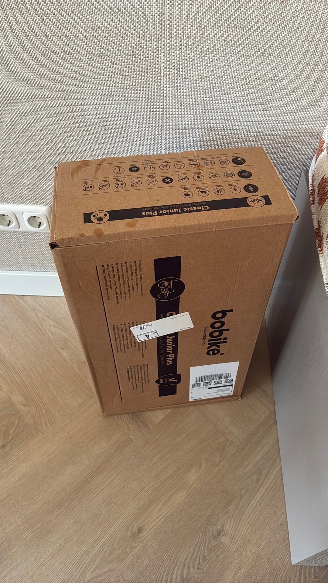 NIEUW: Bobike achterzitje Junior Plus framebevestiging 35kg, Achterzitje, Voetsteuntjes, 15 t/m 36 kg, Nieuw