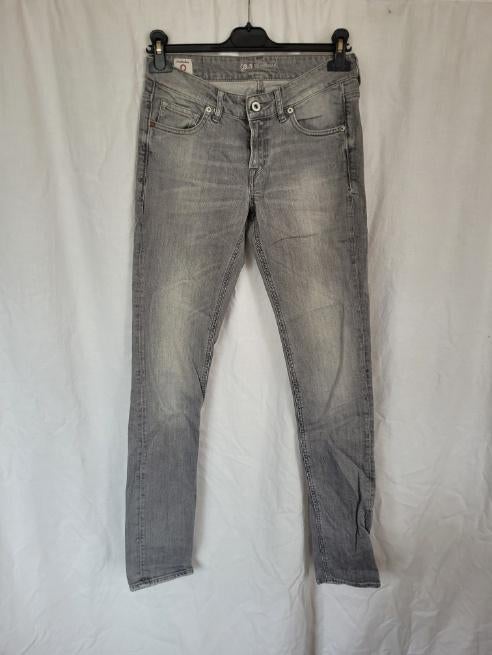 Stoere grijze skinny W27 L32 merk Gsus Amsterdam, ., Ophalen of Verzenden, Zo goed als nieuw, Grijs