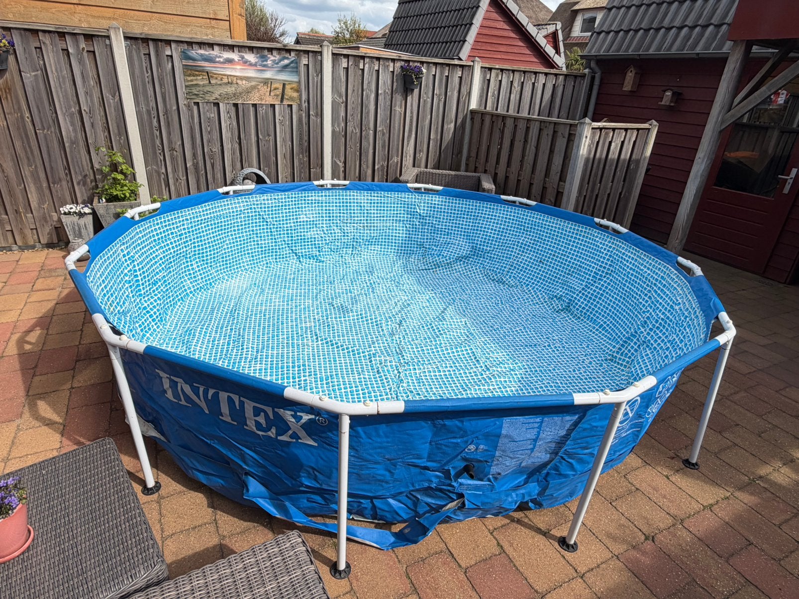 Intex zwembad 3,66m breed en 76cm hoog, Tuin en Terras, Zwembaden, Ophalen, Minder dan 80 cm, Rond, 300 cm of meer