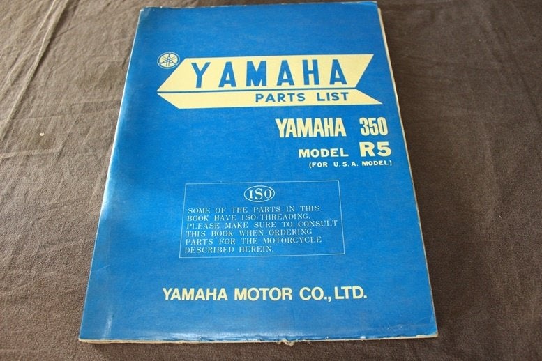 Yamaha 350cc R5 1970 motorcycle parts list, Ophalen of Verzenden, Yamaha