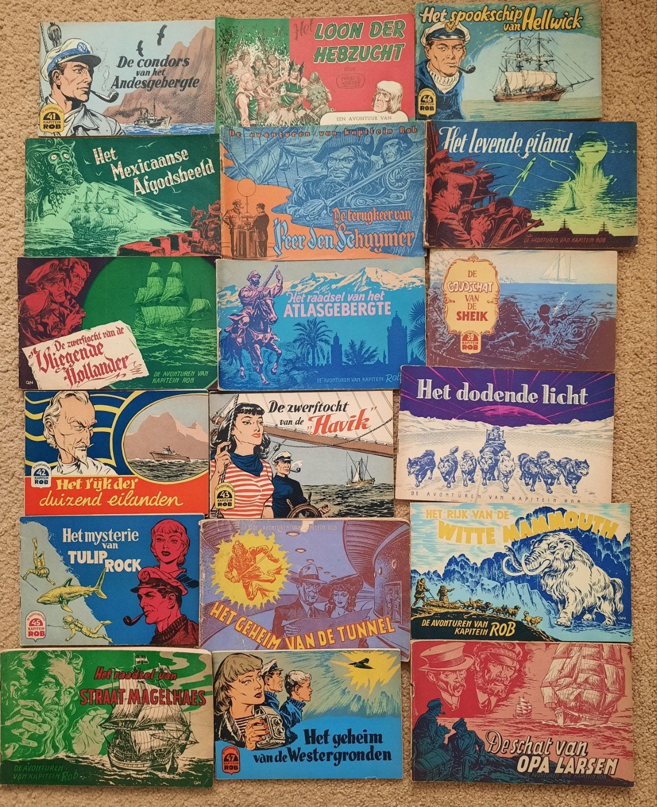 Kapitein Rob Avonturen Boeken Collectie (19 stuks), Ophalen of Verzenden, Gelezen