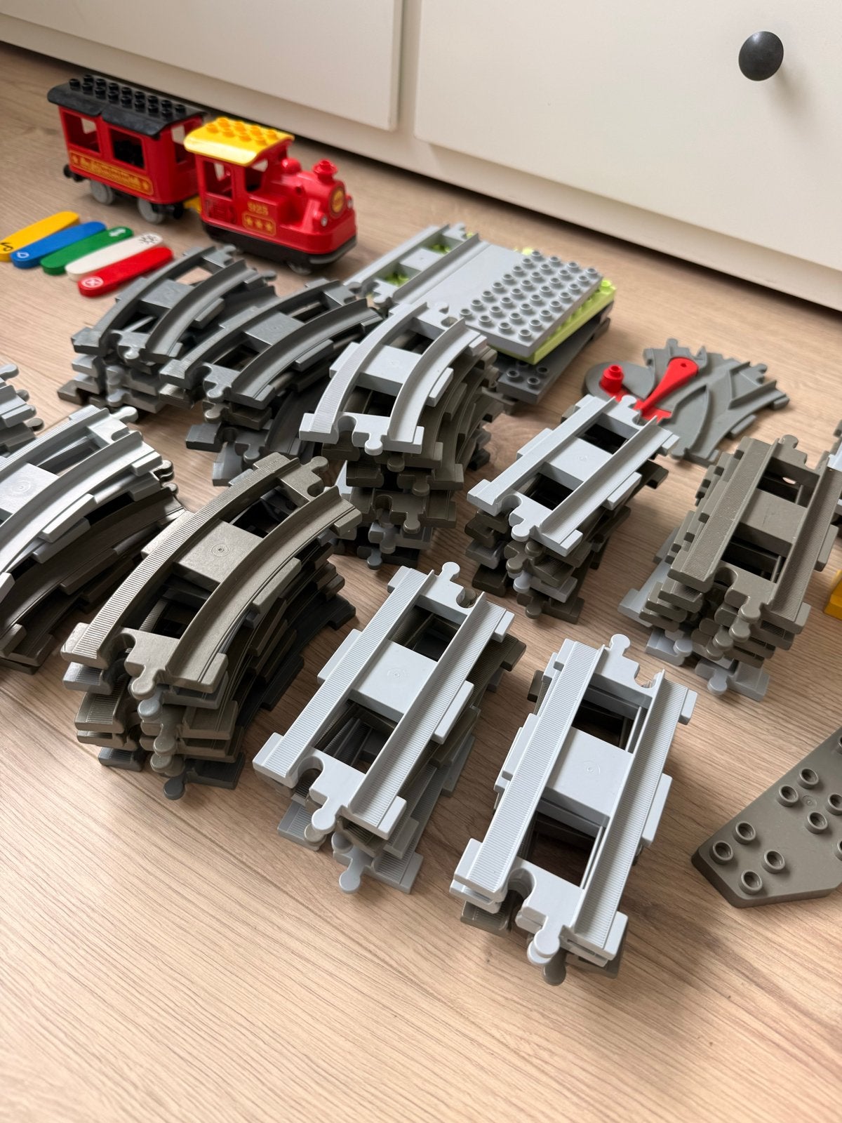 Lego Duplo Trein met Rails en Accessoires, Ophalen of Verzenden, Zo goed als nieuw, Duplo, Complete set