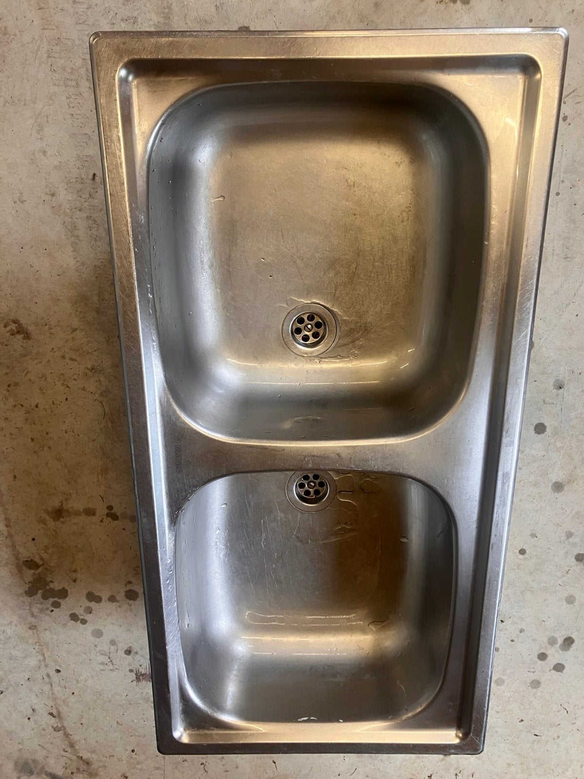 Dubbele spoelbak, Huis en Inrichting, Keuken | Keukenelementen, Gebruikt, Overige kleuren, Minder dan 100 cm, 25 tot 50 cm