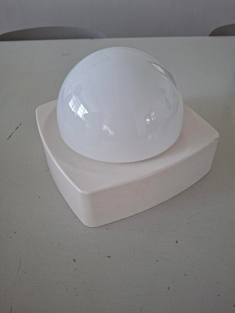 vintage Herda plafonniere glazen bol mid century space age, Ophalen of Verzenden