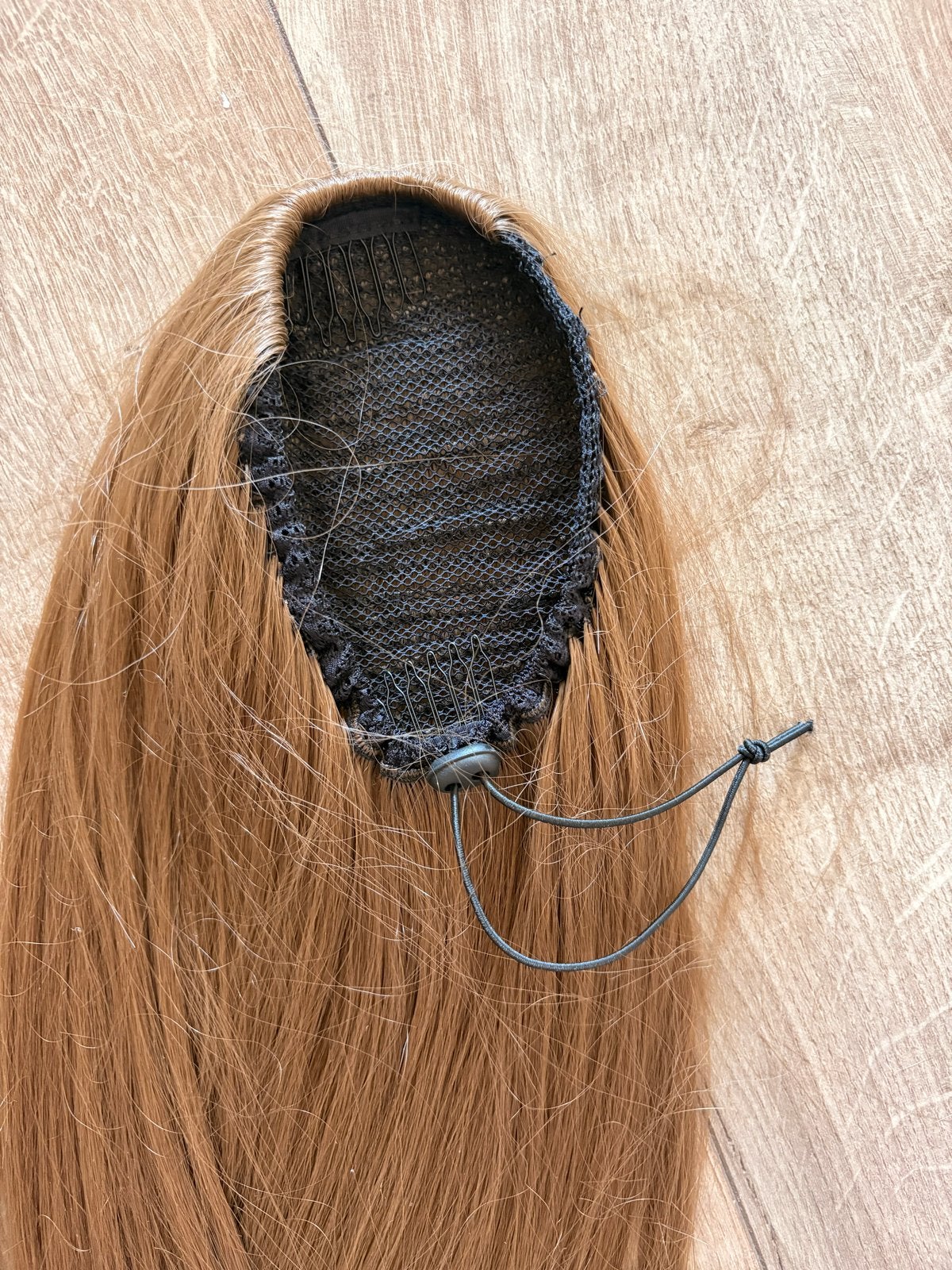 Haarverlenging paardenstaart bruin, Ophalen of Verzenden, Gebruikt, Pruik of Haarverlenging