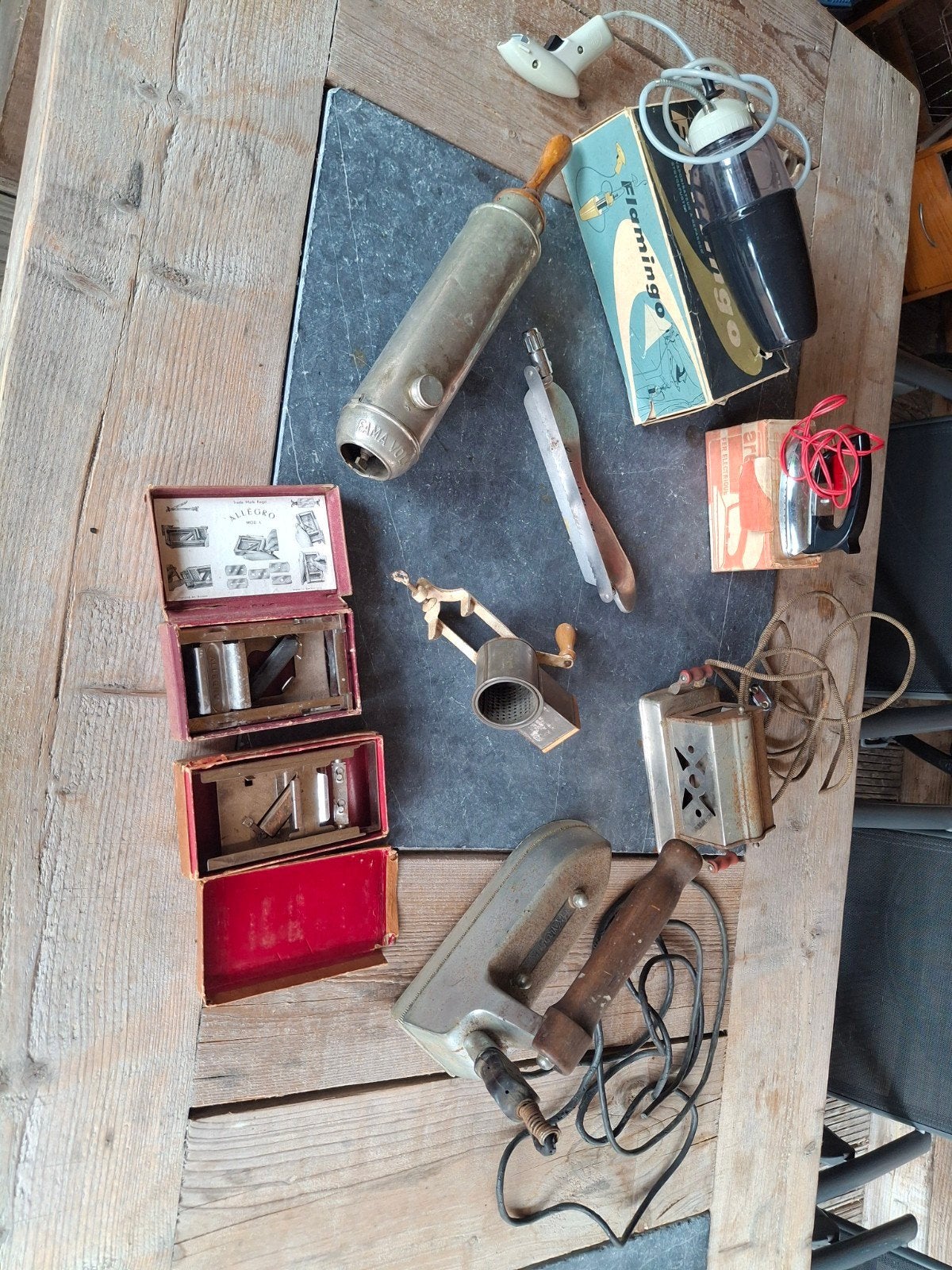 8 antieke instrumenten, Antiek en Kunst, Ophalen of Verzenden