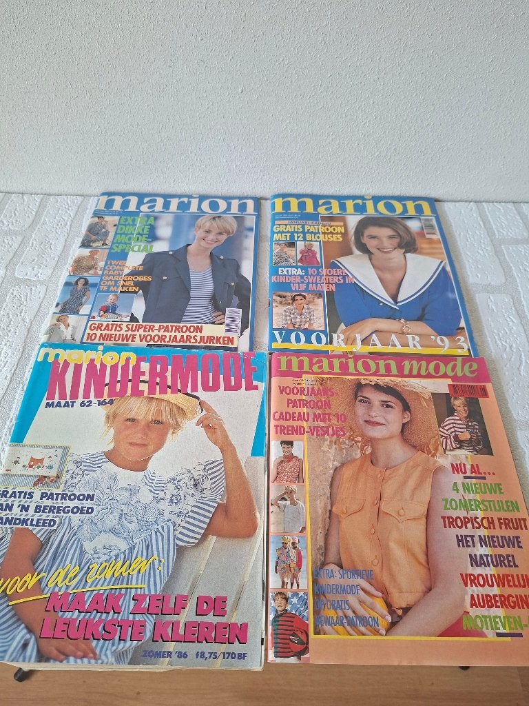 4x Marion mode jaren 80/90 compleet met alle patronen, Ophalen of Verzenden, Zo goed als nieuw, Vrouw, Overige merken