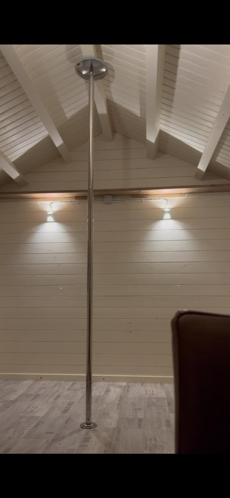XPOLE XPERT RVS Danspaal (spinning/static) + verlenging, Ophalen, Gebruikt