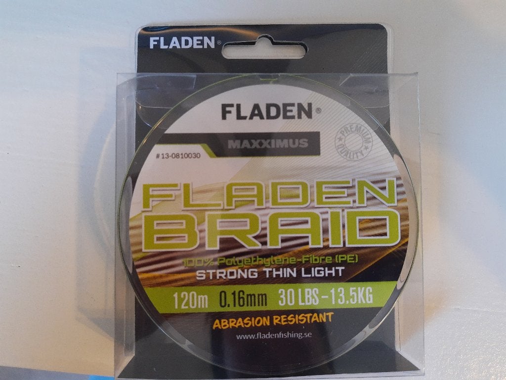Fladen gevlochten lijn 120 meter / 0.16 mm (13,5 kg), Watersport en Boten, Ophalen of Verzenden, Nieuw, Vislijn