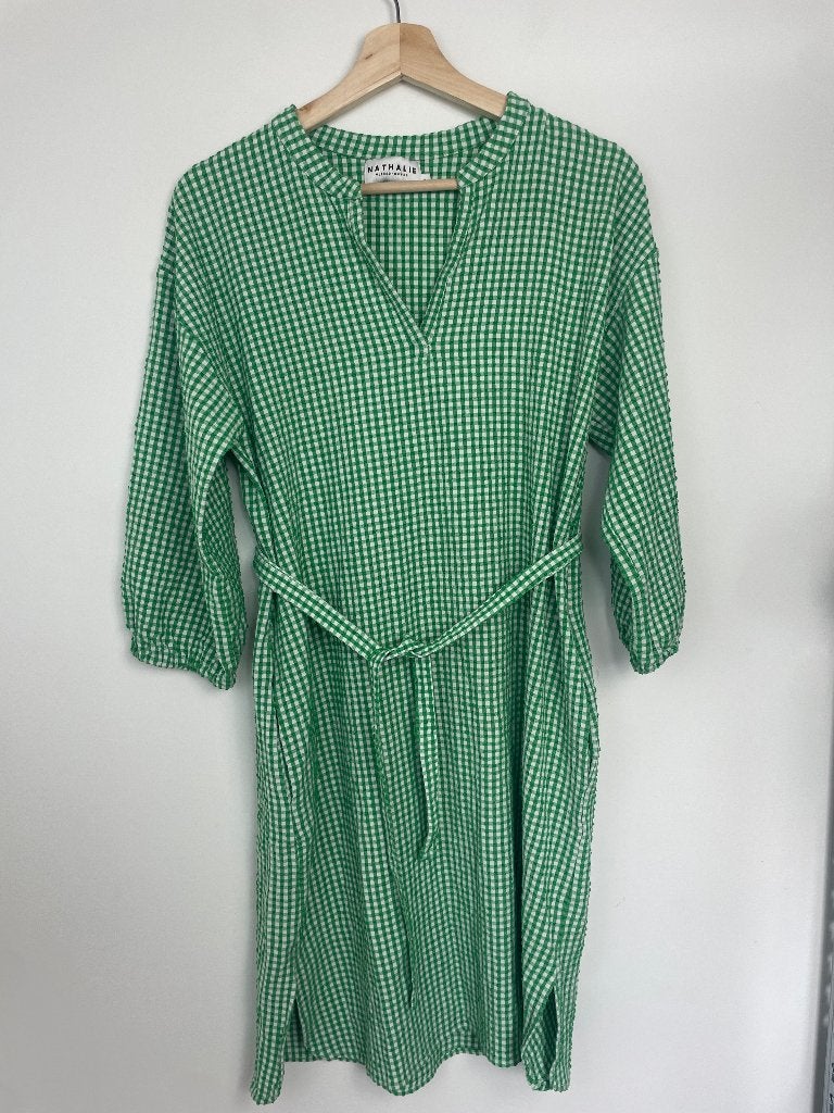 Nathalie Vleeschouwer jurk maat L groen wit gingham geruit, Kleding | Dames, Nathalie Vleeschouwer, Tulpstraat 104 2060 Antwerpen België