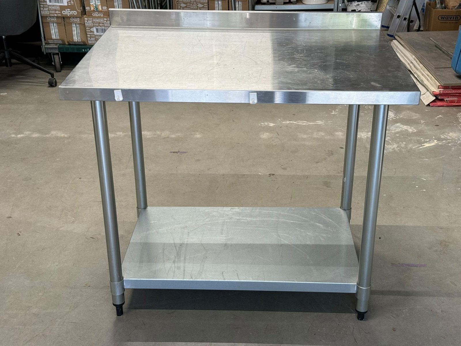 RVS Werktafel met Onderblad - Gebruikt, Zakelijke goederen, Ophalen of Verzenden, Gebruikt, RVS Meubilair