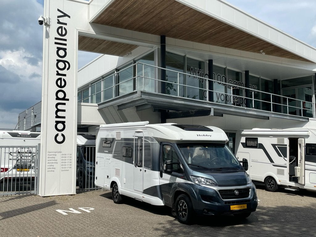 Hobby Optima Deluxe 65 T ENKELE BEDDEN AUTOMAAT LEVELSYSTEEM, Caravans en Kamperen, Campers, Automaat, Fiat, Hobby, 7 tot 8 meter