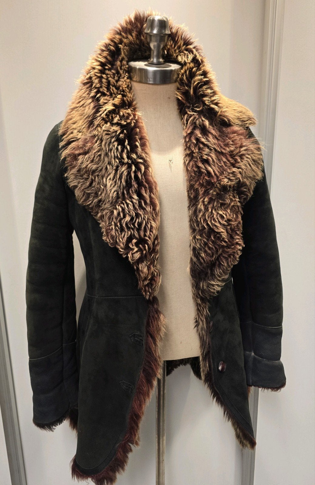 Dames lammy coat parka - maat S - lamsleer en lamsvacht, Kleding | Dames, Ophalen of Verzenden, Zo goed als nieuw, Maat 36 (S)