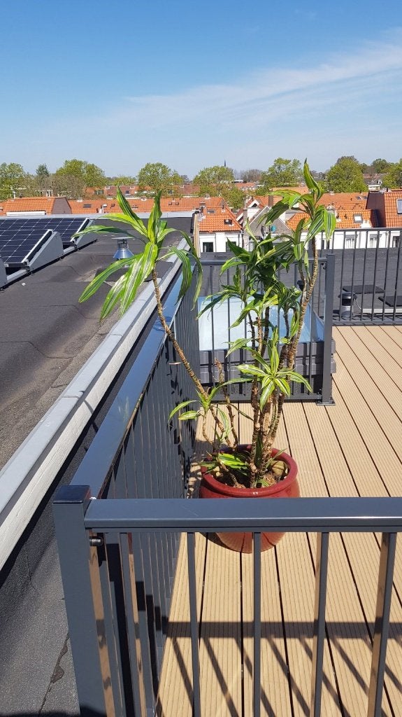 Aluminium striphekwerk balkonhek, Ophalen, Nieuw, Zilver, Metaal