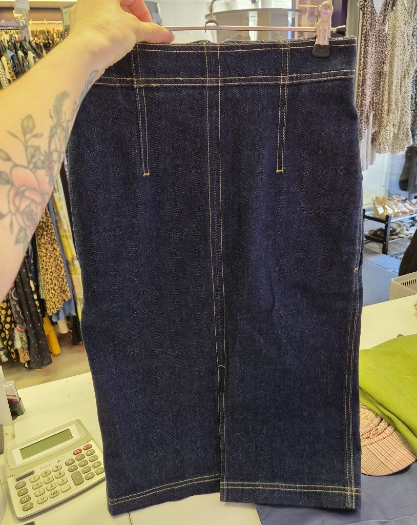 Philosophy di Lorenzo Serafini denim rok nieuw €300 XS 51960, Blauw, Philosophy di Lorenzo Serafini, Onbekend, Ophalen of Verzenden