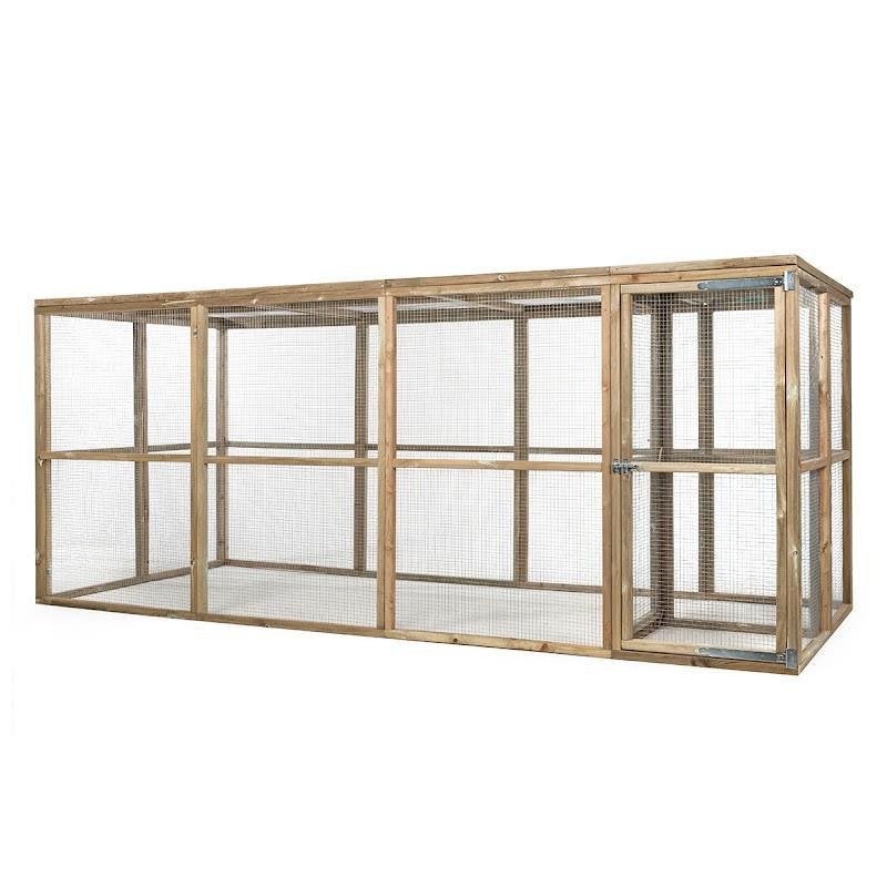 Houten Volière met sluis Adam
