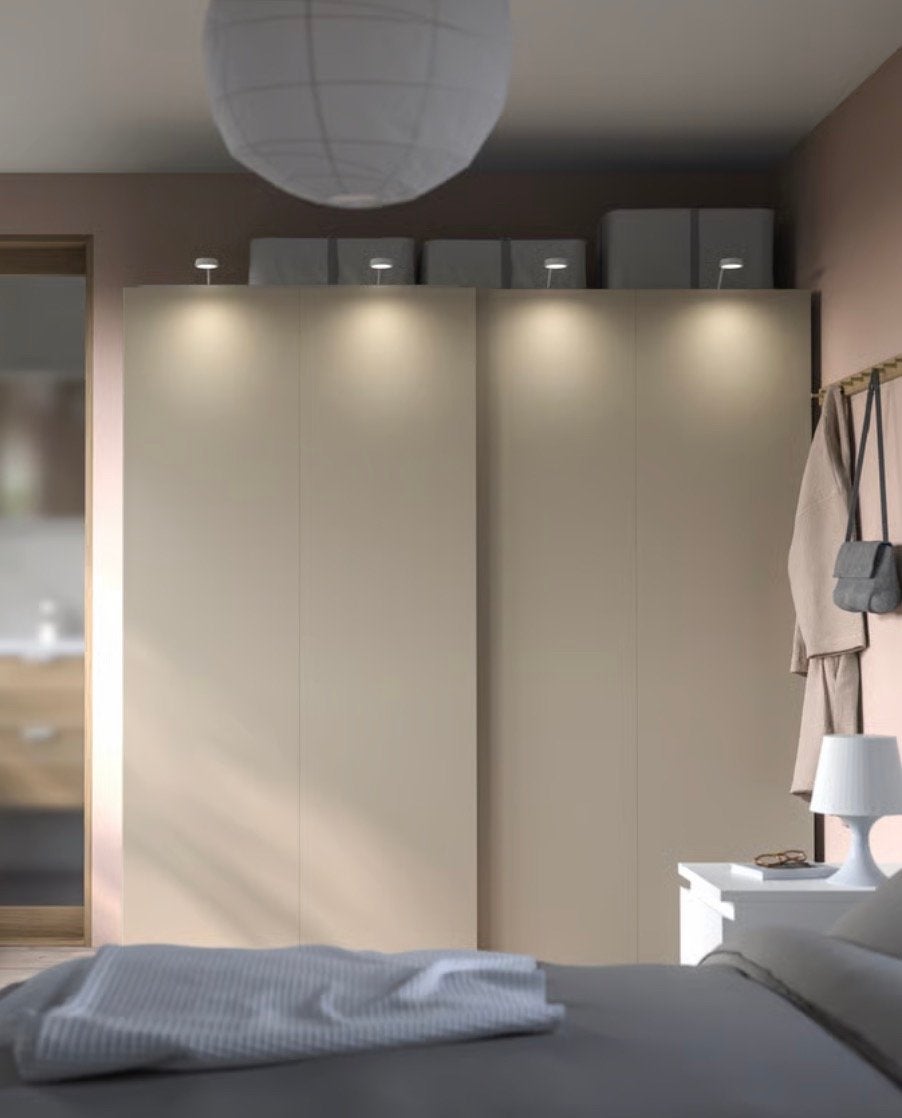 IKEA HASVIK Schuifdeuren grijsbeige 200x201 cm - NIEUW, Ophalen, 200 cm of meer, Nieuw, 200 cm of meer