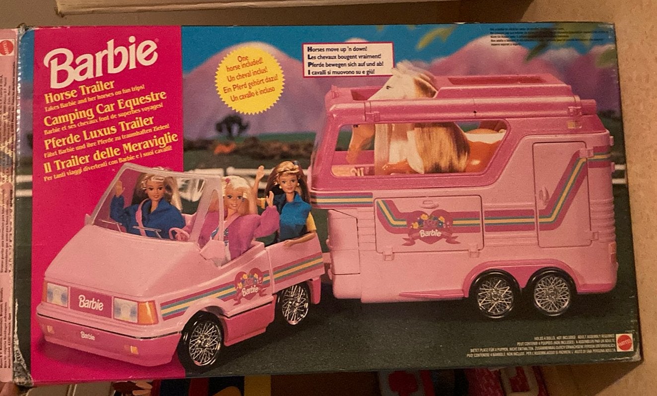 Barbie paardentrailer, Ophalen, Gebruikt