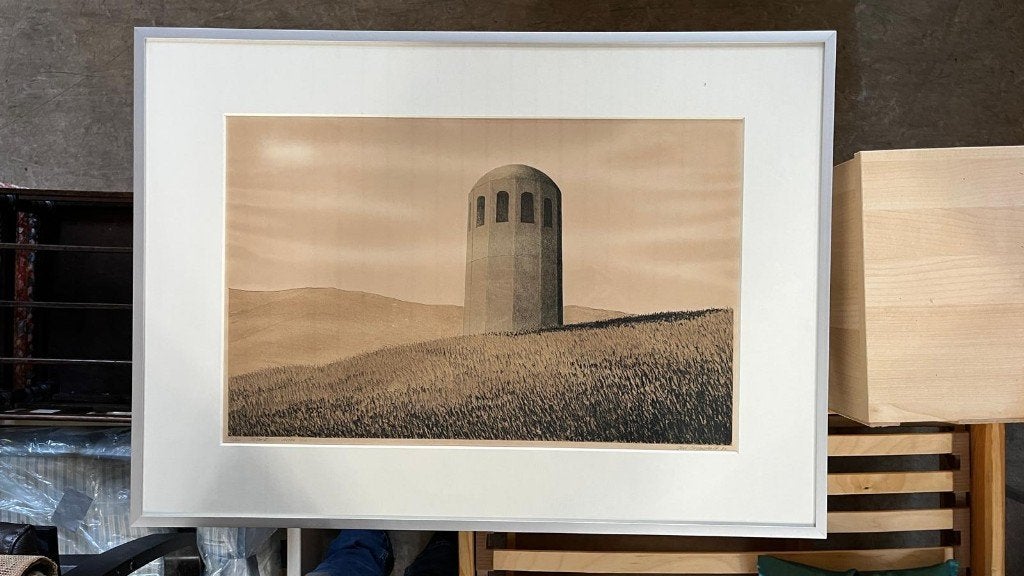 Litho van Gert Strengholt, Ophalen, Gesigneerd, Landschappen, Lithografie